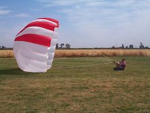 Having fun on a wind break
